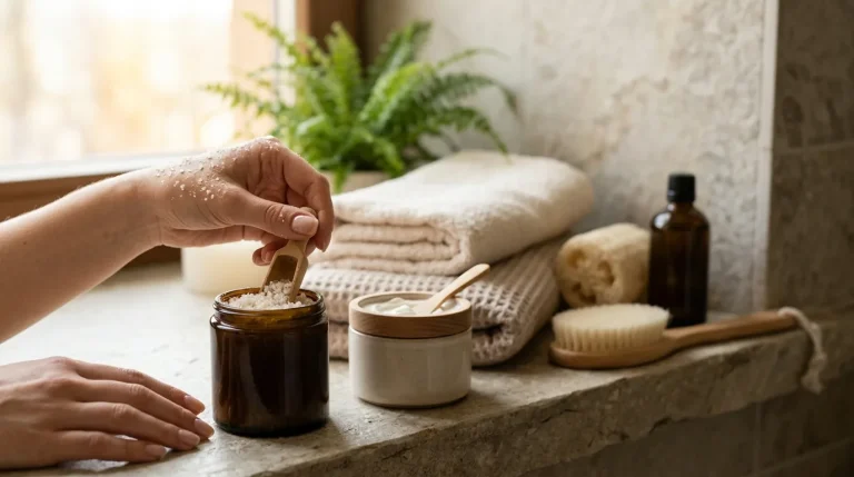 Peeling solny do ciała Jean Vidal: ujędrnienie, dłonie i stopy
