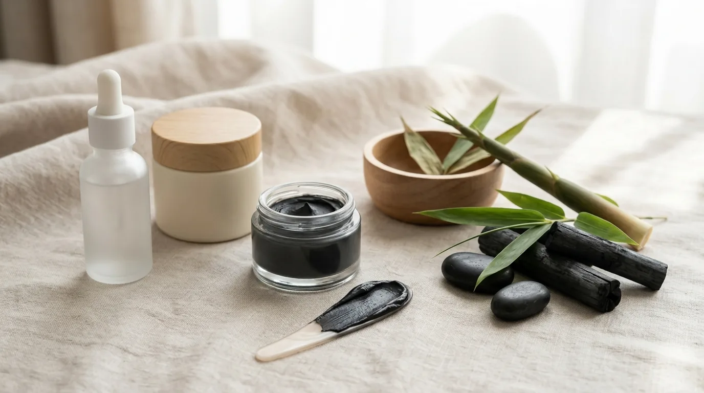 Yoskine Bamboo-Sei Intense: czarny krem przeciwzmarszczkowy z węglem